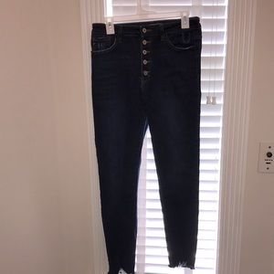 Kancan high waist button fly skinny jean